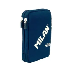 PLUMIER ESCOLAR MILAN 430 SINCE 1918 DOBLE CON ACCESORIOS COLOR AZUL 195X50X130 MM