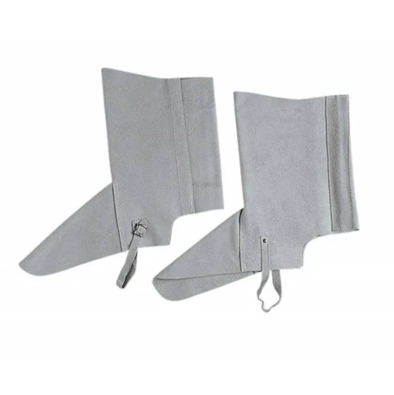 POLAINA PARA SOLDADOR FARU CUERO AL CROMO AJUSTABLE CON VELCRO Y HEBILLA 40 CM