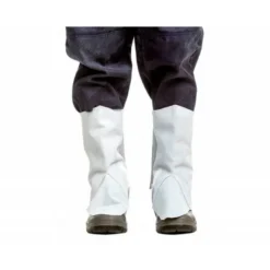 POLAINA PARA SOLDADOR FARU CUERO AL CROMO AJUSTABLE CON VELCRO Y HEBILLA 40 CM