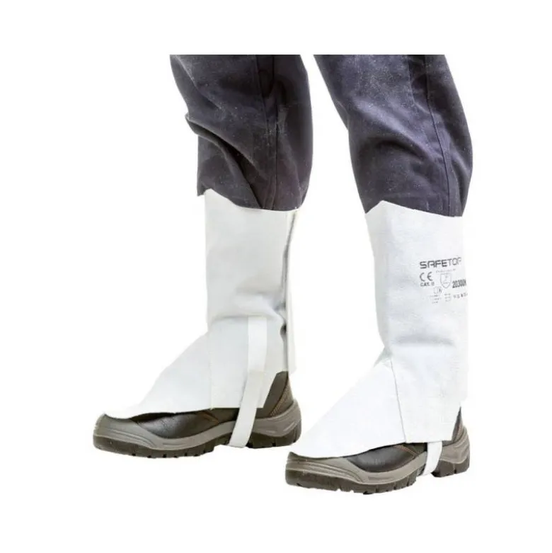 POLAINAS DE CUERO SAFETOP SERIE STANDARD COLOR GRIS JUEGO DE 2 UNIDADES