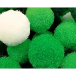 POMPONES DE COLORES LIDERPAPEL 1,5 CM TONALIDADES VERDES BOLSA CON 80 UNIDADES
