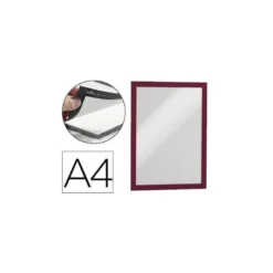Porta anuncios Durable magnetico adhesivo A4 rojo