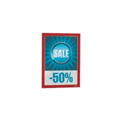 Porta anuncios Durable magnetico adhesivo A4 rojo