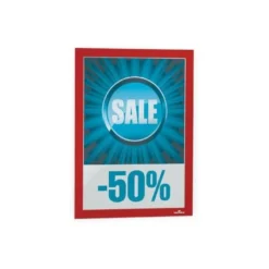 Porta anuncios Durable magnetico adhesivo A4 rojo