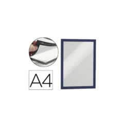 Porta anuncios Durable magnetico adhesivo A4 azul