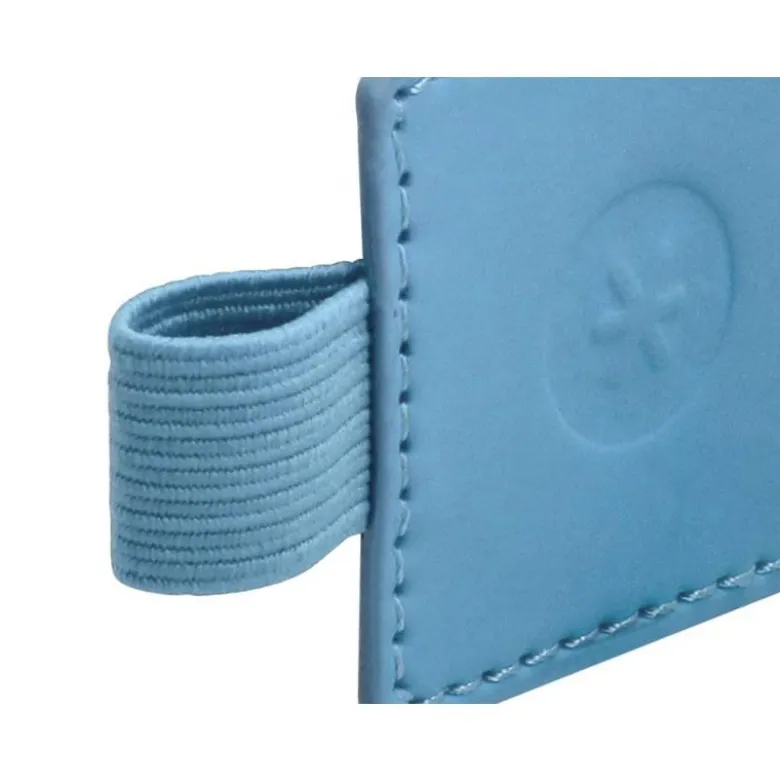 PORTABOLIGRAFO AUTOADHESIVO ANTARTIK PARA CUADERNO NOTE CON ELASTICO HASTA 15 MM GROSOR 80 MM AZUL CLARO 40X40