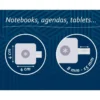 PORTABOLIGRAFO AUTOADHESIVO ANTARTIK PARA CUADERNO NOTE CON ELASTICO HASTA 15 MM GROSOR 80 MM AZUL MARINO