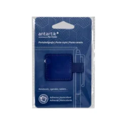 PORTABOLIGRAFO AUTOADHESIVO ANTARTIK PARA CUADERNO NOTE CON ELASTICO HASTA 15 MM GROSOR 80 MM AZUL MARINO