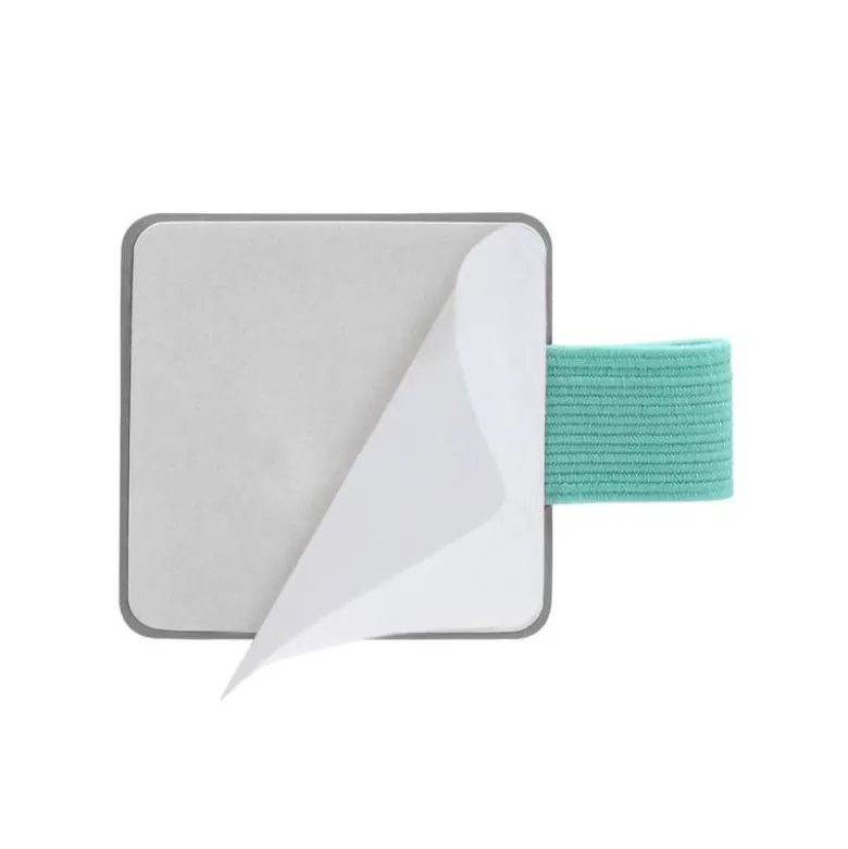 PORTABOLIGRAFO AUTOADHESIVO ANTARTIK PARA CUADERNO NOTE CON ELASTICO HASTA 15 MM GROSOR 80 MM GRIS Y TURQUESA