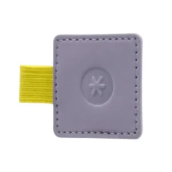 PORTABOLIGRAFO AUTOADHESIVO ANTARTIK PARA CUADERNO NOTE CON ELASTICO HASTA 15 MM GROSOR 80 MM MORADO Y AMARILLO
