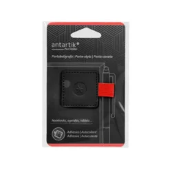 PORTABOLIGRAFO AUTOADHESIVO ANTARTIK PARA CUADERNO NOTE CON ELASTICO HASTA 15 MM GROSOR 80 MM NEGRO Y ROJO