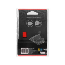 PORTABOLIGRAFO AUTOADHESIVO ANTARTIK PARA CUADERNO NOTE CON ELASTICO HASTA 15 MM GROSOR 80 MM NEGRO Y ROJO