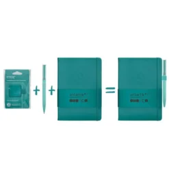PORTABOLIGRAFO AUTOADHESIVO ANTARTIK PARA CUADERNO NOTE CON ELASTICO HASTA 15 MM GROSOR 80 MM VERDE AGUAMARINA