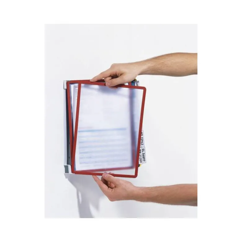 PORTACATALOGO DE PARED DURABLE VARIO WALL CON 10 FUNDAS DIN A4 COLORES SURTIDOS