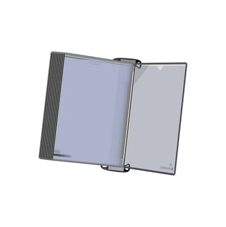PORTACATALOGO DE PARED TARIFOLD PRO CON 10 FUNDAS A4 POLIPROPILENO EASY LOAD COLOR NEGRO 355X430X170 MM