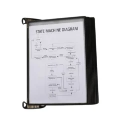 PORTACATALOGO DE PARED TARIFOLD PRO CON 10 FUNDAS A4 POLIPROPILENO EASY LOAD COLOR NEGRO 355X430X170 MM