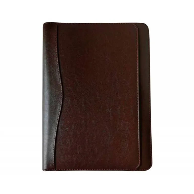 Portadocumentos tipo Carpeta Csp Marron con calculadora y bolsillo para movil