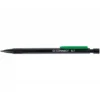 Portaminas Q-Connect trazo 0.7 mm color negro con clip verde y 3 minas