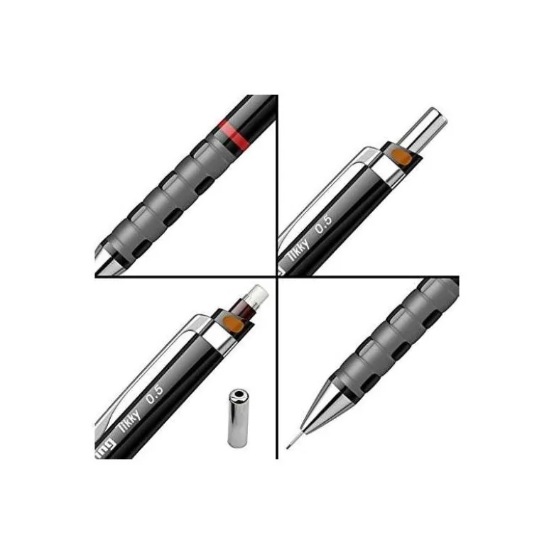 PORTAMINAS ROTRING TIKKY RETRO 0,5 MM COLOR NEGRO