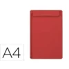 PORTANOTAS MAUL GO DIN A4 PLASTICO RECICLADO CON PINZA COLOR ROJO