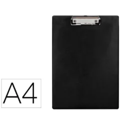 PORTANOTAS Q-CONNECT PLASTICO 50% RECICLADO DIN A4 NEGRO GROSOR 2,1 MM