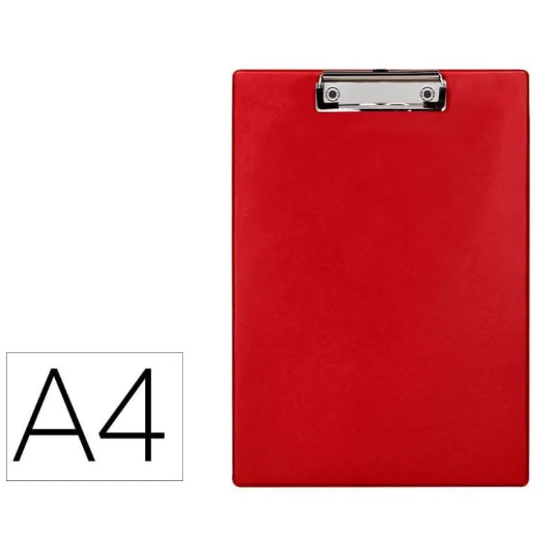 PORTANOTAS Q-CONNECT PLASTICO 50% RECICLADO DIN A4 ROJO GROSOR 2,1MM