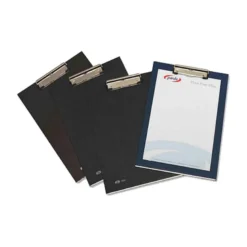 Portanotas plastico folio con pinza superior Pardo azul