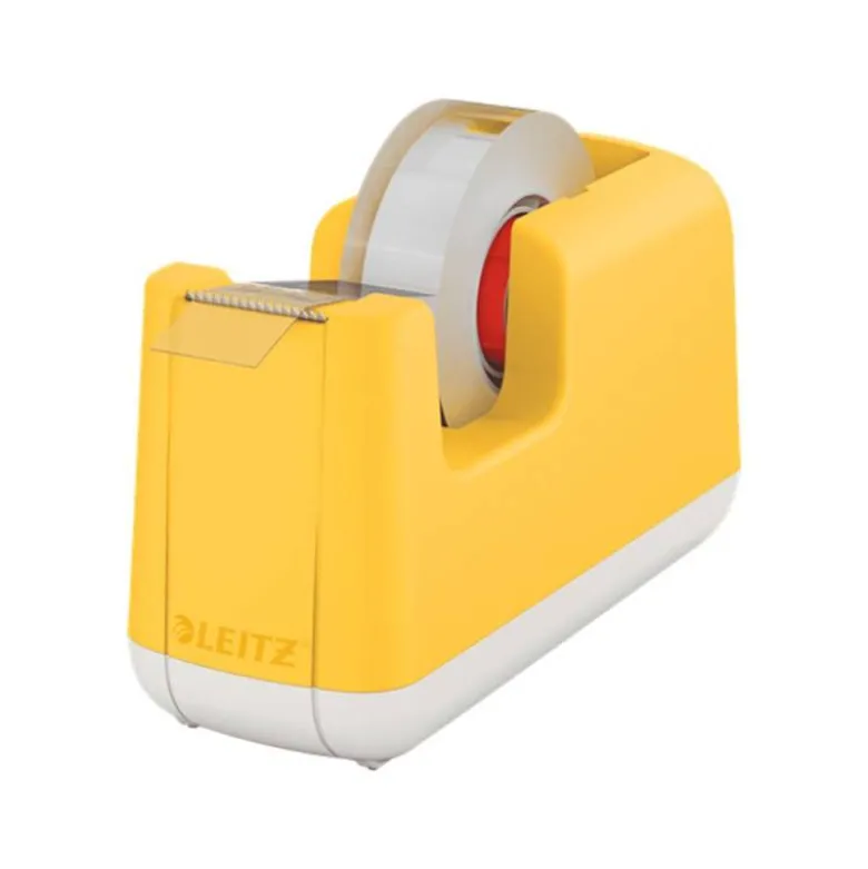 PORTARROLLO SOBREMESA LEITZ COSY PLASTICO PARA CINTAS 33 MT COLOR AMARILLO