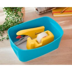 PORTARROLLO SOBREMESA LEITZ COSY PLASTICO PARA CINTAS 33 MT COLOR AMARILLO