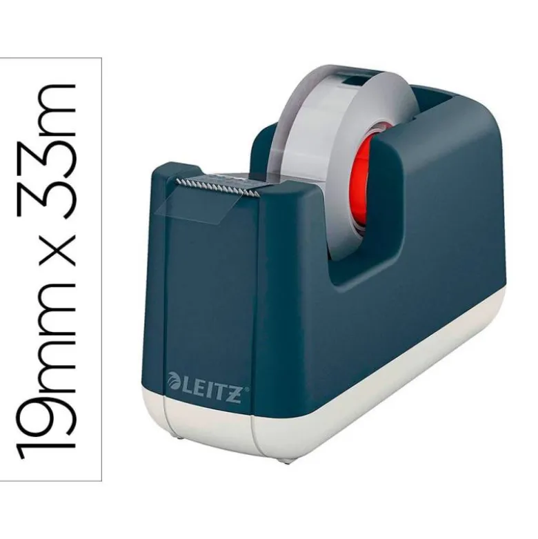 PORTARROLLO SOBREMESA LEITZ COSY PLASTICO PARA CINTAS 33 MT COLORGRIS