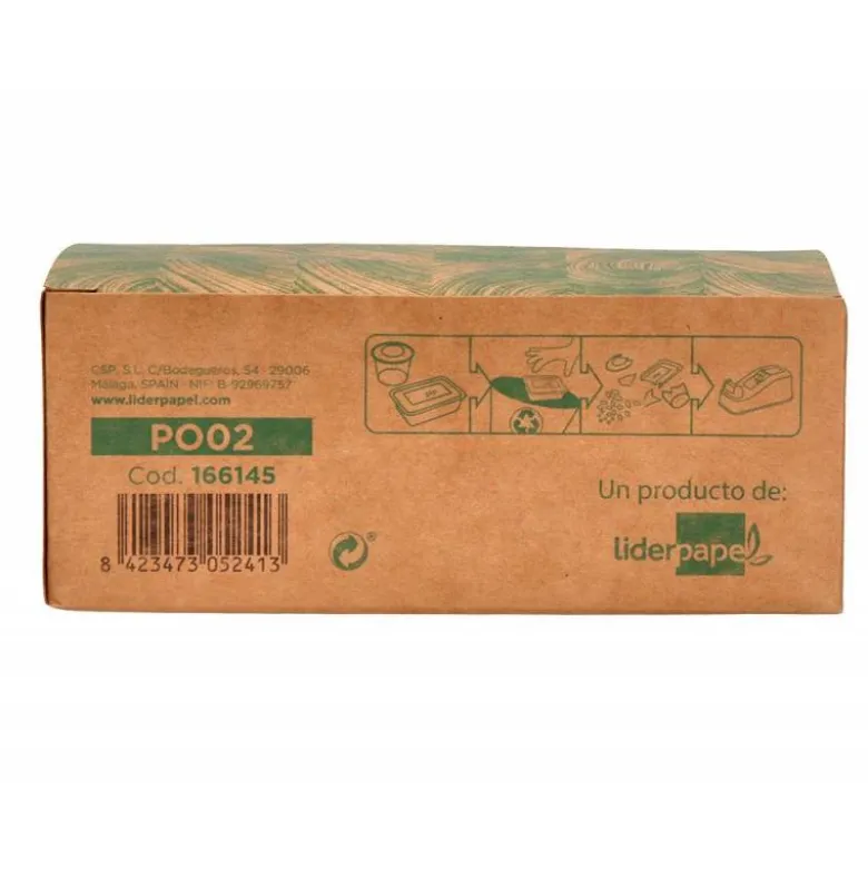 PORTARROLLO SOBREMESA LIDERPAPEL ECOUSE 100% PLASTICO RECICLADO PARA CINTA DE 33 MT COLOR VERDE