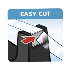 Portarrollos sobremesa Tesa Easy cut curve Plastico para cinta de 33m color Negro