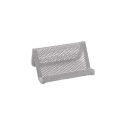 Portatarjetas q-connect metalico plata 11x7,5x5 cm.