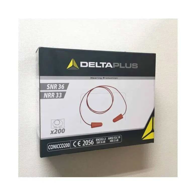 PROTECTOR AUDITIVO DELTA PLUS CONICO CON CORDON CAJA 200 PARES