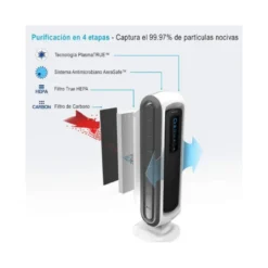 PURIFICADOR DE AIRE FELLOWES AERAMAX DX5 RENDIMIENTO HASTA 8 M2 FILTRO HEPA / CARBONO 180X214X700 MM