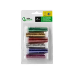 PURPURINA LIDERPAPEL BIODEGRADABLE FANTASIA BOTE DE 6 GR COLORES METALICOS SURTIDOS BLISTER DE 6