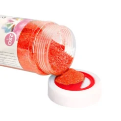 PURPURINA LIDERPAPEL FANTASIA COLOR METALICO NARANJA PASTEL BOTE DE 250 GR