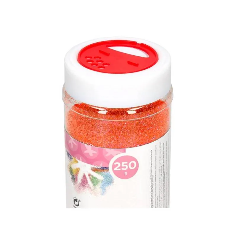 PURPURINA LIDERPAPEL FANTASIA COLOR METALICO NARANJA PASTEL BOTE DE 250 GR