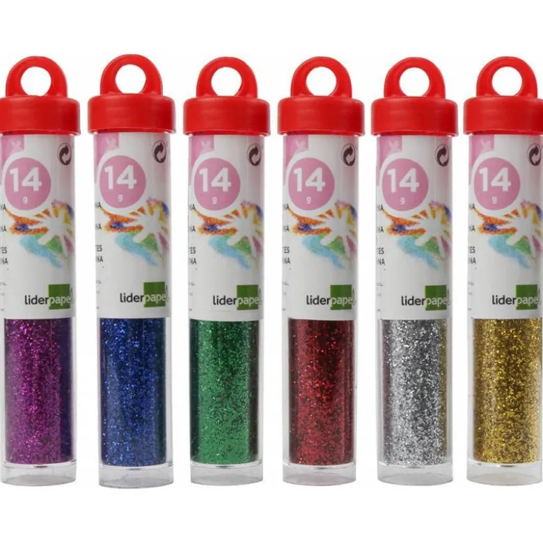 Purpurina liderpapel fantasia colores metalicos surtidos bote de 14 gr. No se pueden seleccionar.