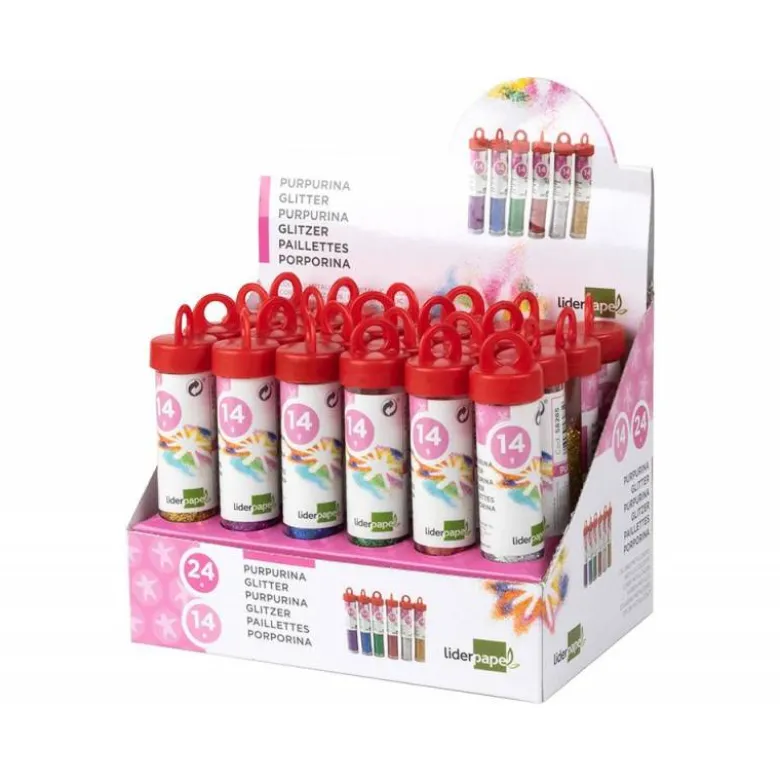 Purpurina liderpapel fantasia colores metalicos surtidos bote de 14 gr. No se pueden seleccionar.