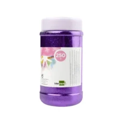 PURPURINA LIDERPAPEL FANTASIA COLOR METALICO VIOLETA PASTEL BOTE DE 250 GR