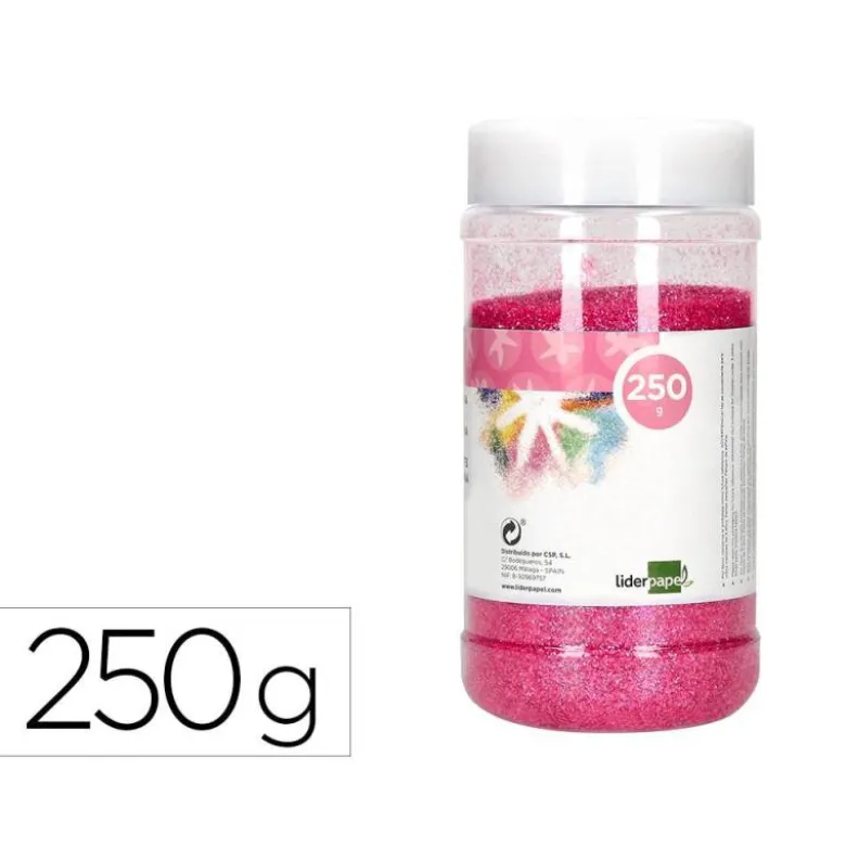 PURPURINA LIDERPAPEL FANTASIA COLOR METALICO ROSA PASTEL BOTE DE 250 GR