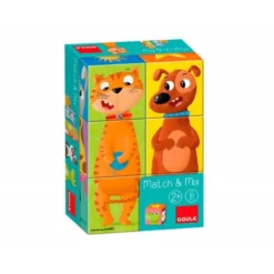 PUZLE GOULA CUBOS DE CARTON APILABLES MATCH&MIX 6 PIEZAS +2 AÑOS