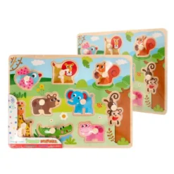 PUZLE INFANTIL IMAGINOVO MADERA ANIMALES +18 MESES 9 PIEZAS 30X22,5X1,5CM