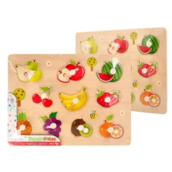 PUZLE INFANTIL IMAGINOVO MADERA FRUTAS +18 MESES 10 PIEZAS 30X22,5X1,5CM