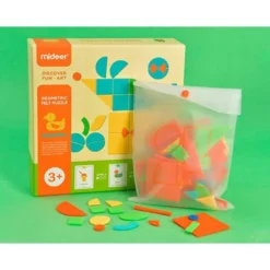 PUZLE MIDEER FIGURAS GEOMETRICAS FIELTRO 157 PIEZAS +3 AÑOS