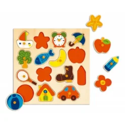 Puzzle a paritr de 1 año Siluetas Objetos Diset