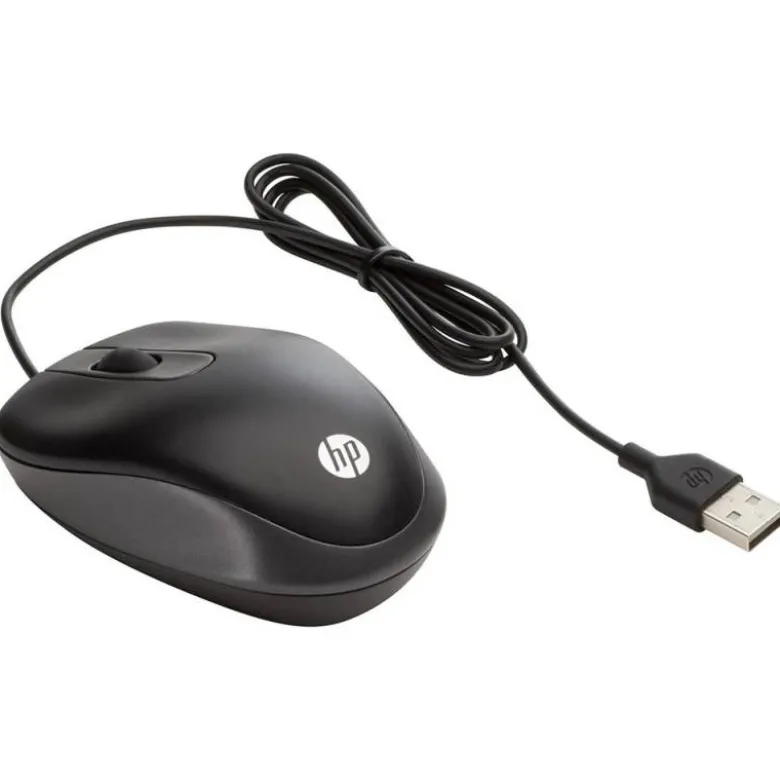 RATON HP VIAJE OPTICO 1000 DPI USB-A LONGITUD CABLE 100 CM COLOR NEGRO