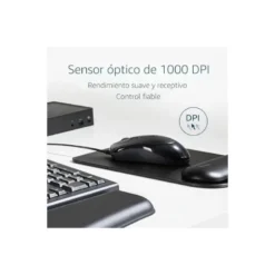 RATON KENSINGTON OPTICO IN A BOX EQ CON CABLE 1,8 MT 1000 DPI USB-A COLOR NEGRO