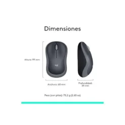 Raton Logitech M185 Nano Inalambrico color Gris